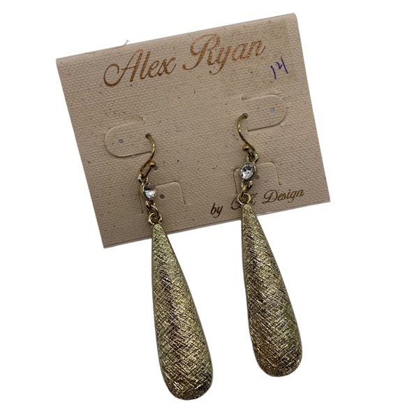 Alex Ryan gold drop earrings - Picture 1 of 1